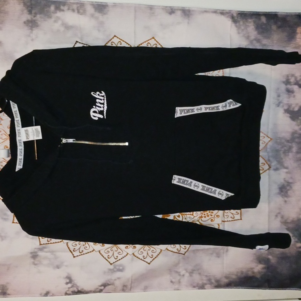 Victoria's Secret PINK Black and White Hoodie